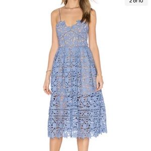 Light Blue Lace Overlay Dress